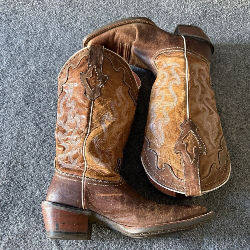 Ariat Women's Crossfire Caliente Western Equestrian Boots Brown Leather US 10B - Picture 6 of 9